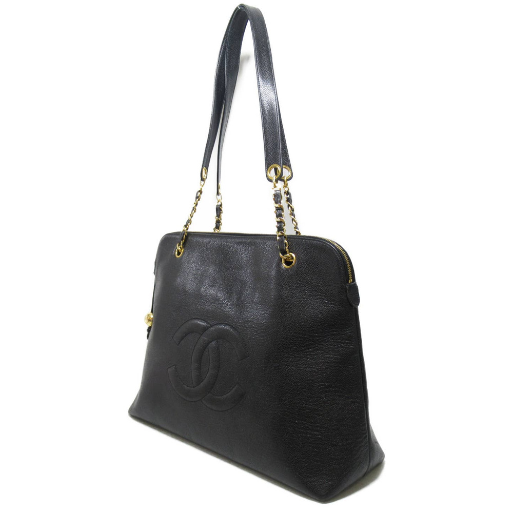 💎✨AUTHENTIC EXCELLENT CONDITION✨💎 CHANEL Black CC Shoulder Tote Caviar Leather